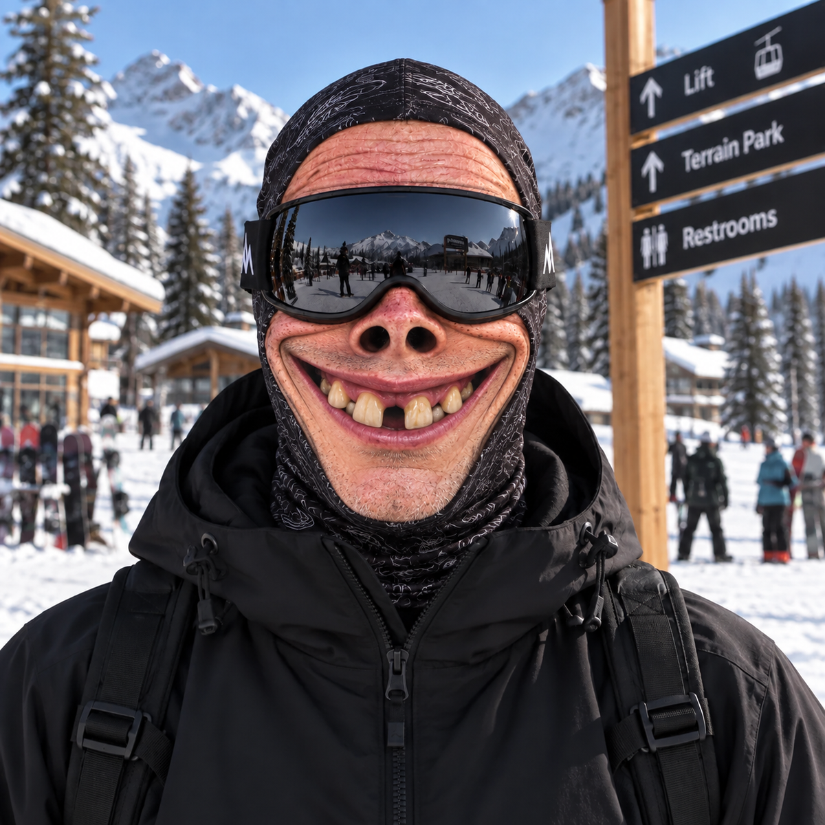 Smiley Ski Mask — Alien Smile design