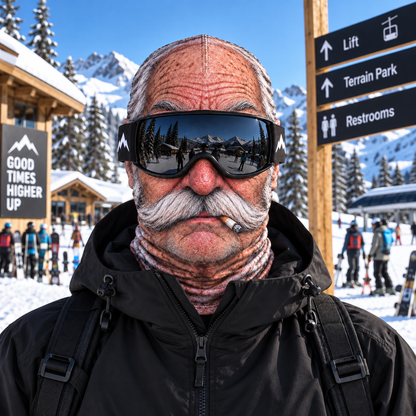 Smiley Ski Mask — Grandpa design