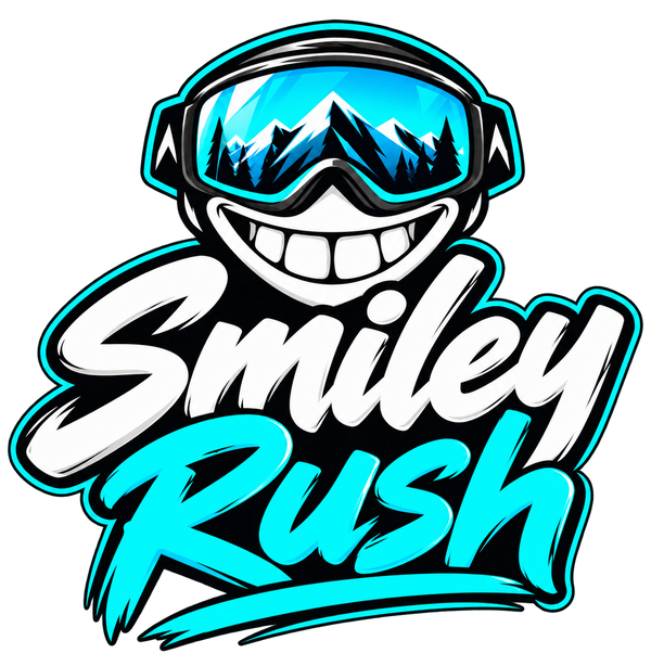 SmileyRush logo — ski goggles and smile